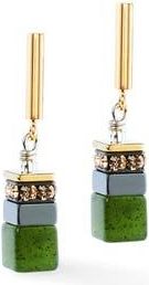 Coeur de Lion Geocube Precious Motion Gold Earrings in Forest Light at Nordstrom