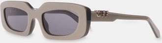 Off-white Mens Accessories Off White Off Renton Sun in Taupe - Dark - One Size