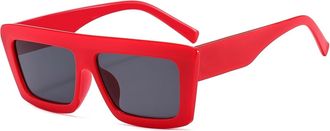 Generic Mens Outdoor Sunglasses Vacation Womens Vacation Sun Glasses(Red)