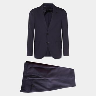 Lardini Dark Blue Viscose Suits