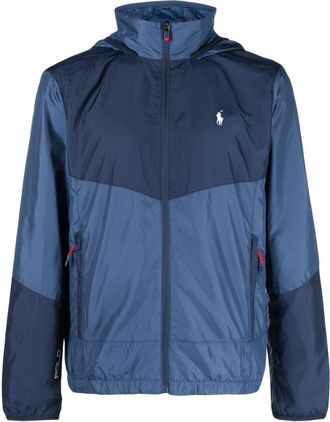 Polo Ralph Lauren Polo Pony water-repellent windbreaker - men - Recycled Polyester/Recycled Polyester/Recycled Nylon - S - Blue