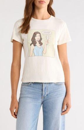 Re/Done 5 OClock Graphic T-Shirt in Vintage White at Nordstrom, Size X-Small