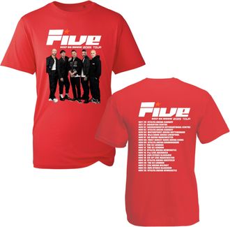 Generic Five Boy Band Tour 2025 T-Shirt, Pop Concert Fan Graphic Shirt, Keep On Moving Music Lover, Vintage Style Retro Popstar Shirt, Gift Unisex Tee Top (Re