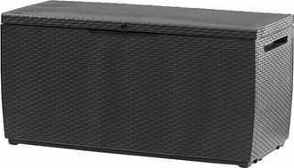 Keter Baúl de Almacenamiento Keter Antracita o Marrón para exterior e interior arcón Cofre de almacenaje accesorios cojínes Antracita