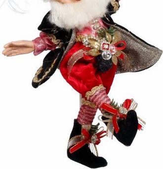 Mark Roberts Coal Stocking Elf Small 10 Inches In Red