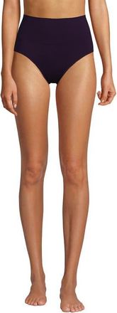 Lands End Chlorine Resistant Pinchless High Waisted Bikini Bottoms in Blackberry at Nordstrom, Size 16