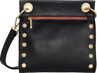 Hammitt Hammitt Tony Black Brushed Gold Red Zip Med