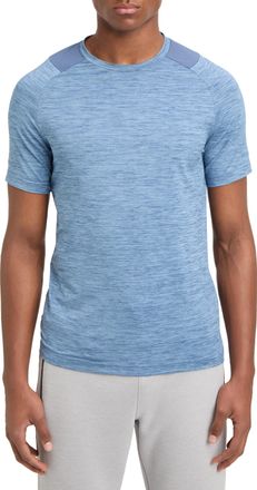 ENERGETICS Laufshirt ENERGETICS He.-T-Shirt Ailo SS M, Herren, Gr. XXL, blau (melange, navy, blau da), Obermaterial: 88% Polyester, 12% Elasthan, Rundhals, Ragla