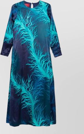 F.R.S. For Restless Sleepers silk printed long sleeve maxi dress