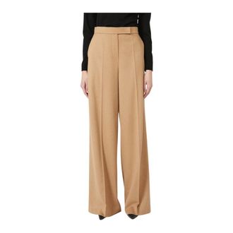 Max Mara Dames, Broeken, Bruin, Maat: 2XL