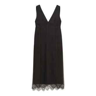 Carven Vestido lencero en capas - Dresses - Mujer - Negro - M
