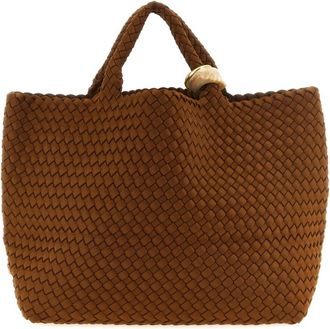 Naghedi Tassen, Dames, Bruin, ONE Size, Leer, St. Barths Medium Handbag
