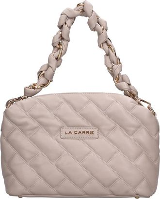 La Carrie Stich&spun Faux Leather Bag - Dames - Schoudertassen - Beige - ONE Size - Leer - Tassen
