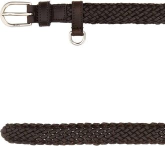 Prada Womens Belt Brown Calfskin