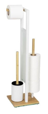 WENKO Rivalta Soporte Para Papel Higi&eacute;nico Y Cepillo Wc Bamb&uacute;