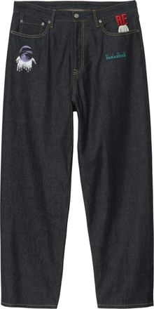 Undercover Geborduurde jeans - Heren - Jeans - Blauw - Maat: L Katoen