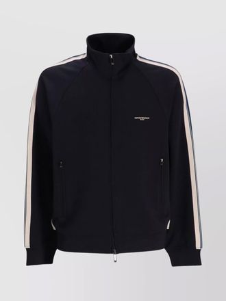 Emporio Armani high neck cotton sweatshirt with side stripe