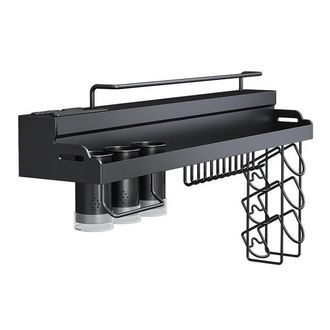 OEM Estanter&iacute;a De Cocina Mural Multiusos (40 Cm - Soporte Para Tazas, 2 Soportes Para Cuchillos) - No Requiere Taladrar - Estante Para Especias