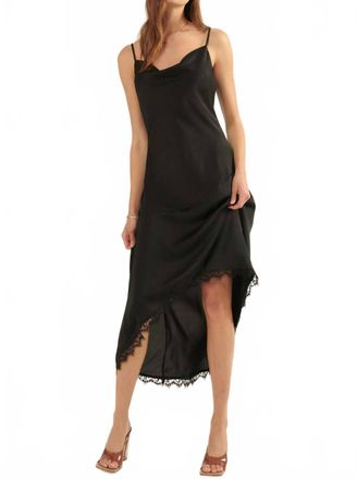 Promesa Laced Midi Dress In Black