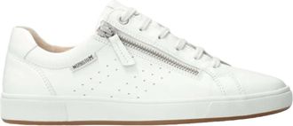 Mephisto Womens Nikita 1 Low-Top Sneakers In White Silk