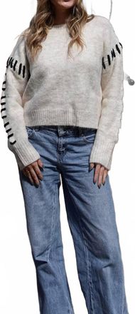 Le Lis Blanc Deux Margot Sweater Top In White