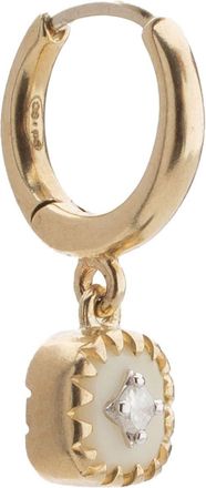 Pascale Monvoisin 9kt gold Pierrot diamond earring - women - 9kt Yellow Gold/Diamond/9kt White Gold - One Size