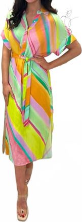 FRNCH Galiena Midi Dress In Rainbow