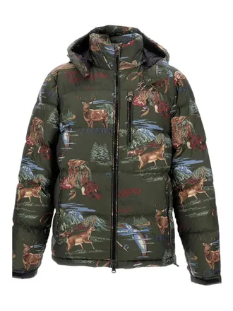Polo Ralph Lauren printed puffer jacket - men - Polyester - S - Green