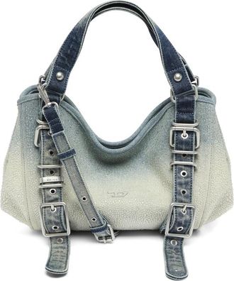 Diesel D-One-Small Top-handle Bag In Crystal Solarised Denim