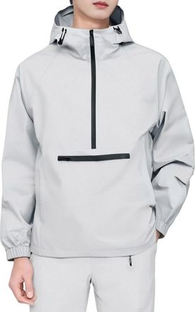 Generic Half Zip Hoodies for Men UK Lightweight Solid Waterproof Windbreaker with Pockets Fishing Fashion Winter Hoodies Casual Mountaineering Hiking Outdoor 