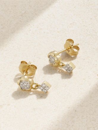 Stone and Strand Orecchini In Oro 10 Carati Con Diamanti Richie