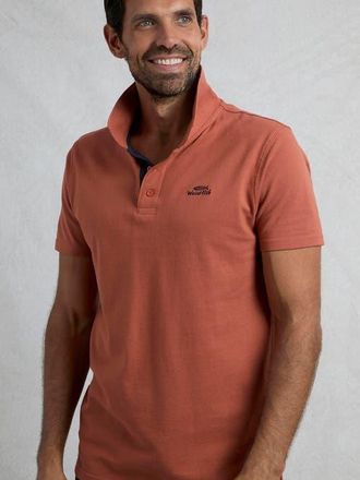 Weird Fish Miles Pique Polo in Baked Clay at Nordstrom, Size Xx-Large