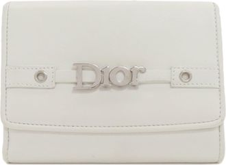 Dior White Leather Wallet (Bi-Fold) (Pre-Owned)