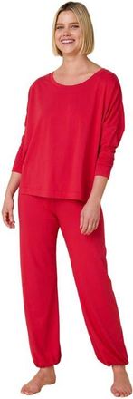 The Cats Pajamas Pima Knit Holiday Pullover Set in Classic Red at Nordstrom, Size X-Large