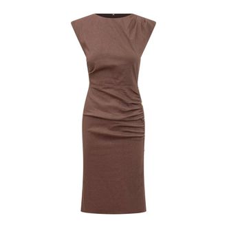 Pinko Midi Dresses, female, Brown, Size: 2XS Alissa Midi Dress