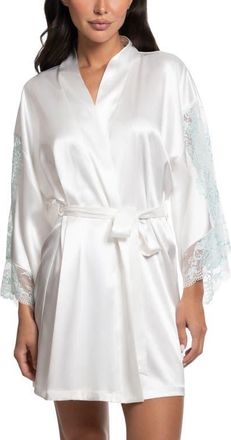 In Bloom by Jonquil Lillie Lace Trim Satin Wrap in Ivory at Nordstrom, Size X-Small