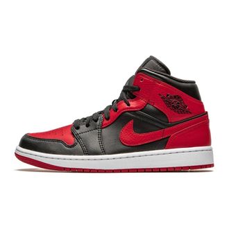 Nike Jordan Mid Banned Sneaker Zwart/Rood/Wit - Heren - Fitnessschoenen - Veelkleurig - 38 EU - Fitness