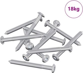 vidaXL Tornillos De Muebles 1600 Uds. Plateado Acero Vidaxl