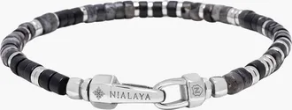 Nialaya Midnight Onyx Heishi Bracelet at Nordstrom, Size X-Large