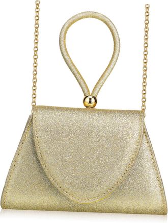 UPKOCH Gold Polyester Clutch Bag with Magnetic Closure Elegant Evening Handbag for Women Party Tote Purse Versatile Banquet Wedding Accessory Secure Storage