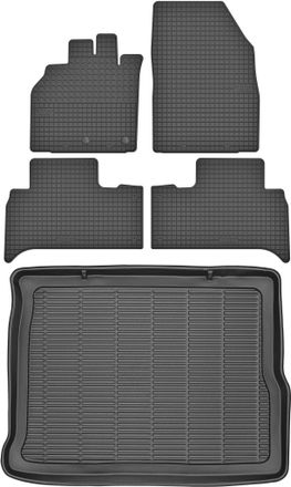 OEM Juego De Alfombrillas De Goma Para Coche Y Alfombrilla Para Maletero Para Renault Scenic Iii Minivan (2009-2016)