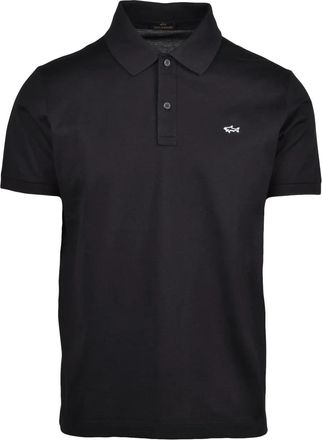 Paul & Shark Black Classic Cotton Polo Shirt