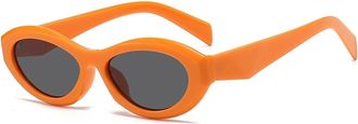 Generic Mens Outdoor Small Frame Sunglasses Commuter Womens Vacation Sun Glasses(Orange)