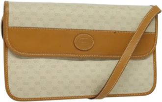 Gucci Pre-owned Leather gucci-bags - Dames - Vintage Schoudertas - Beige - ONE Size - Leer - Vintage