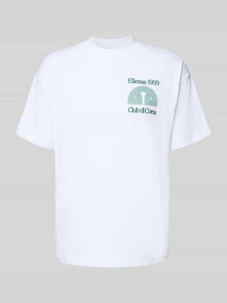 Ellesse T-Shirt mit Rundhalsausschnitt Modell CLUB DI CORSA in Weiss, Gr&ouml;&szlig;e XXL