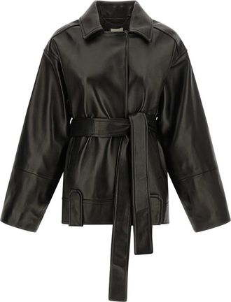 Khaite Alder Leather Jacket - female - Khaite - Leather Jackets - Black - S - Jackets