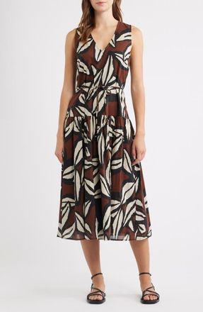 Rails Maeve Midi Dress in Cocoa Floral at Nordstrom, Size Xx-Small