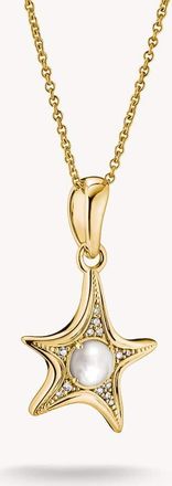 Thomas Sabo ciondolo a stella marina con madreperla in oro giallo, bianco