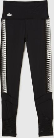 Lacoste Womens Lacoste Logo Stripe Leggings in Black