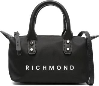 John Richmond logo-print tote bag - women - Calf Leather/Fabric - One Size - Black